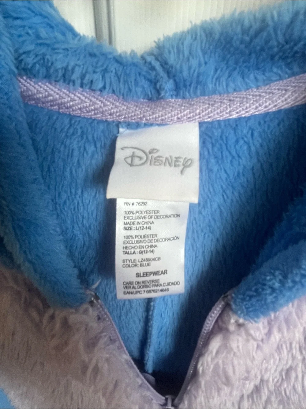 Disney Eeyore Adult Onsie size Large Winnie the Pooh Halloween Pajamas Lounge - Picture 9 of 13